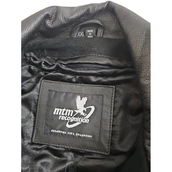 Vintage MTM Recognition ~Men's XXL~ Black Bomber Jacket Oklahoma City 80s 90s - Picture 14 of 14